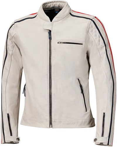 Held Brixham leatherjacket grey-red