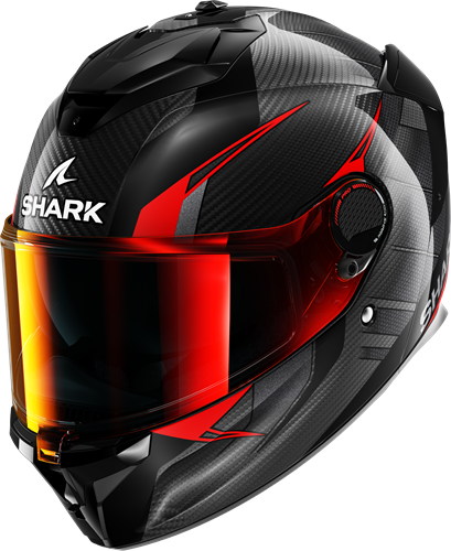 SHARK SPARTAN GT PRO KULTRAM CARBON Carbon Black Red