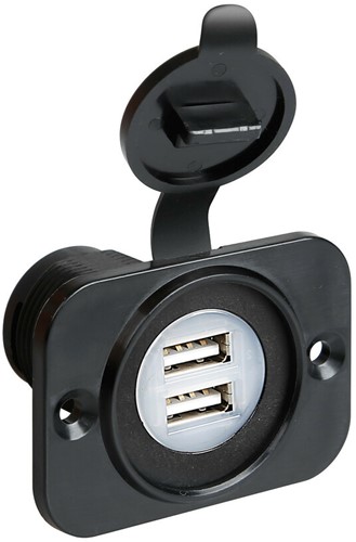 EXT-8 FLUSH MOUNT USB PORT 12/24V
