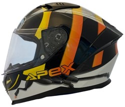 APEX Helmet FI100 Bee glossy black JUNIOR