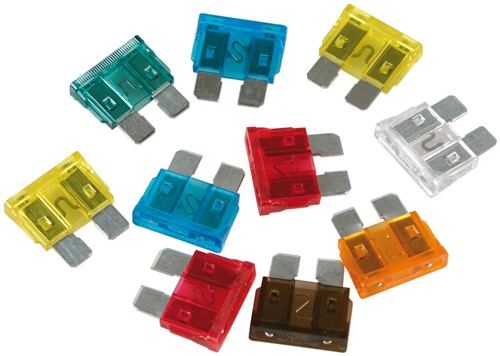 Set 10 assorted plug-in fuses 12/32V