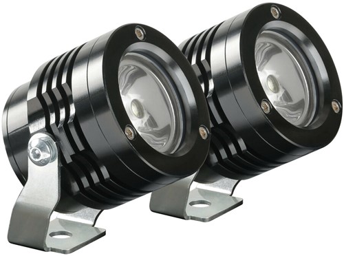 O-Lux pair of auxiliary led lights 12V - Black
