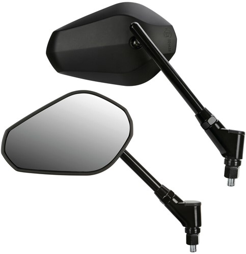 Trident pair of rearview mirrors
