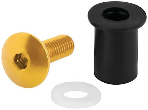 Screen Fit-Kits - rubber nut kits with screw and washers - 10 pcs - Gold