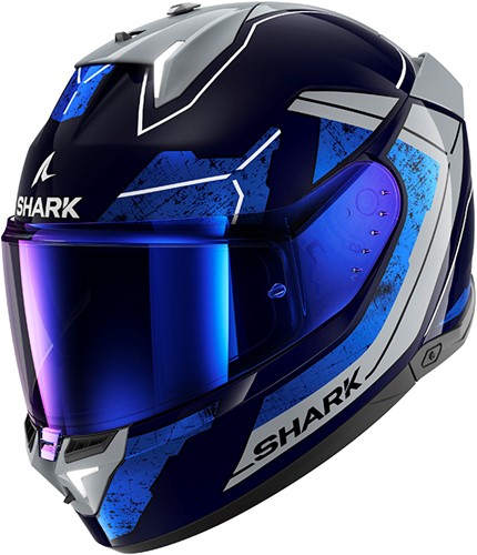SHARK SKWAL i3 RHAD   BLUE CHROM SILVER
