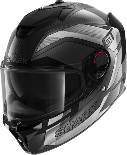 SHARK SPARTAN GT PRO RITMO CARBON Mat Carbon Silver Chrom