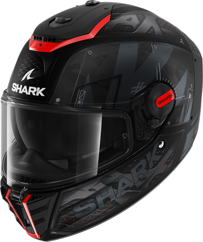 SHARK SPARTAN RS STINGREY Mat Black Anthracite Red