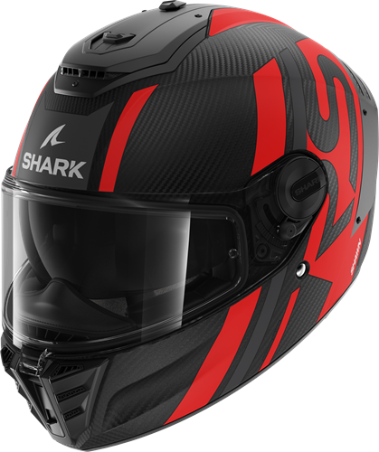 SHARK SPARTAN RS CARBON SHAWN Mat Carbon Anthracite Red