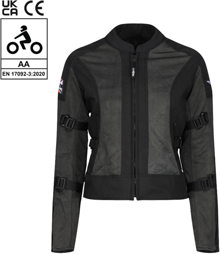 Motogirl Jodie Mesh Jacket Black/Grey size 3XL