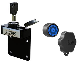 Antidiefstal slot Zumo XT3, XT2 & XT (slotplaat + afsluitbare knop RAM)